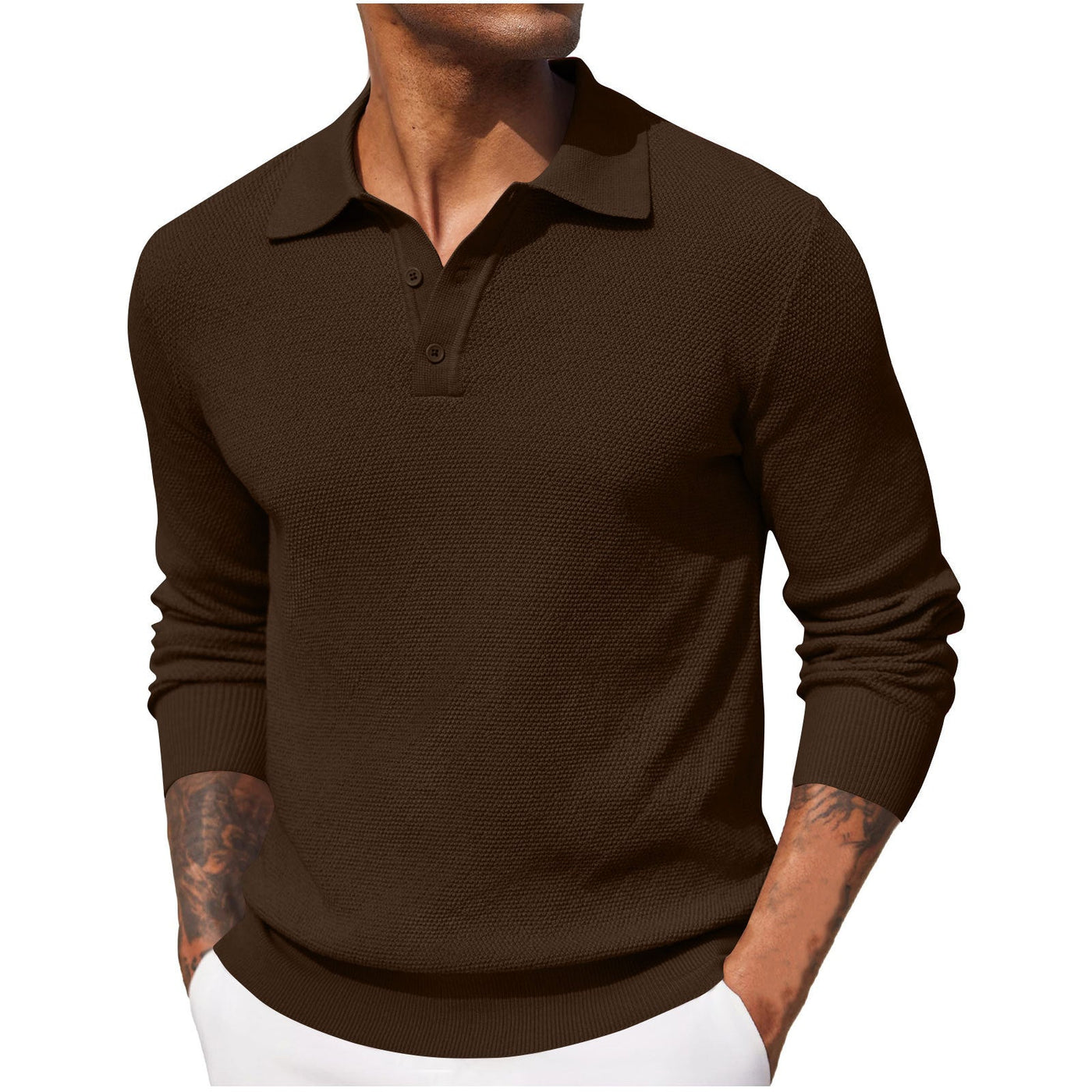 Harrison - Camisa casual de manga larga para hombre