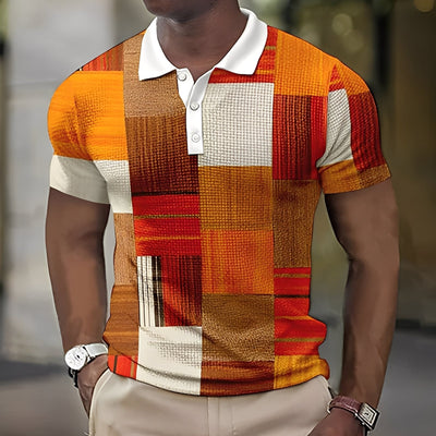 Reginald - Elegante camiseta polo multicolor para hombres