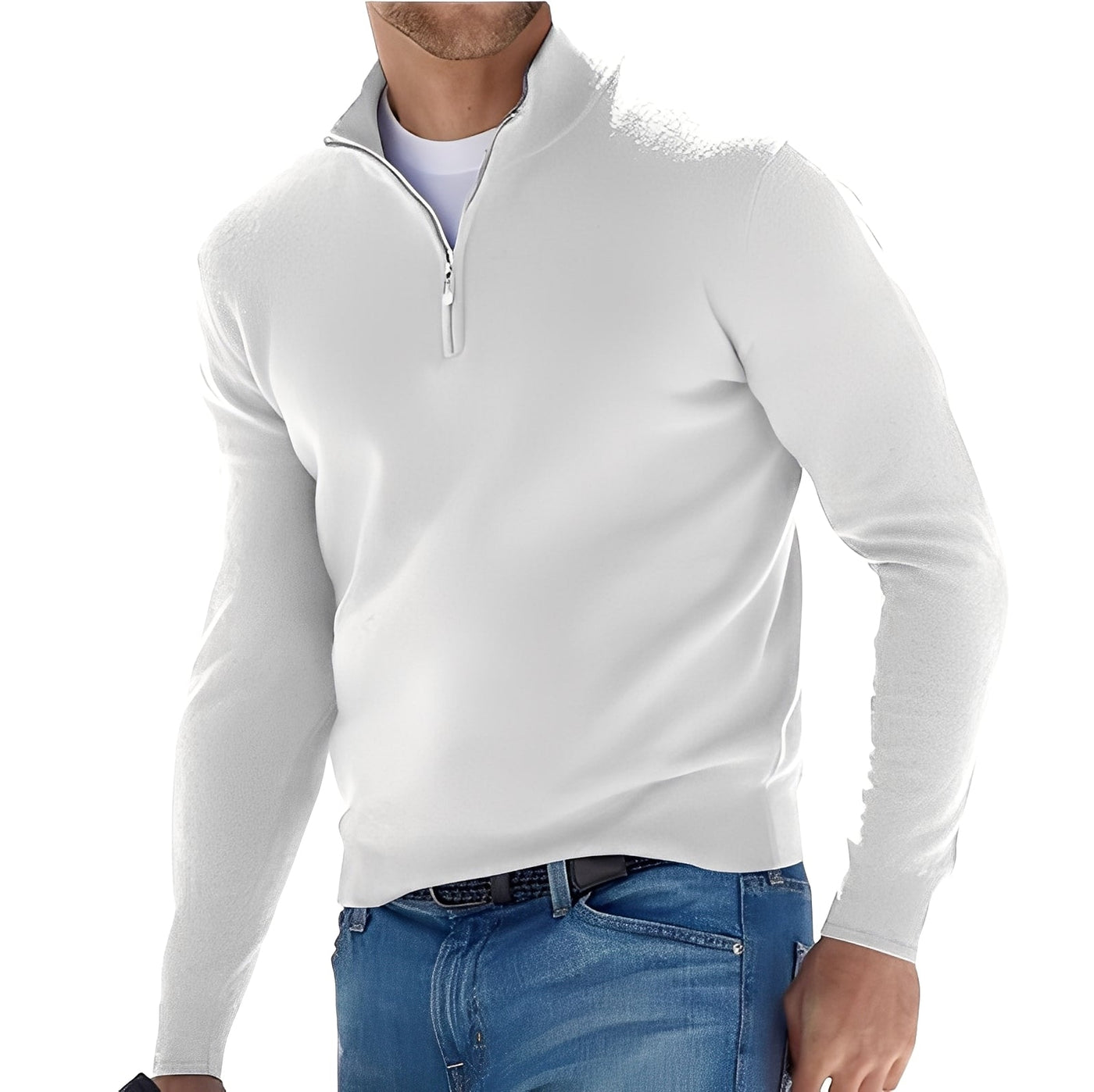 Kennith - Sudadera casual con cremallera para hombres