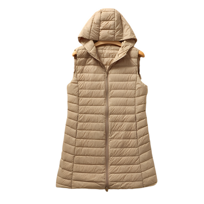 Joelle - Elegante larga chaqueta acolchada para mujeres