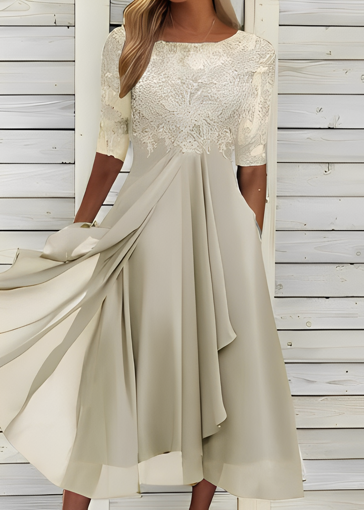 Colleen - Elegante, cortado vestido de encaje para mujeres