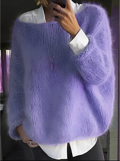 Quintella - Jersey de punto con cuello redondo para mujer
