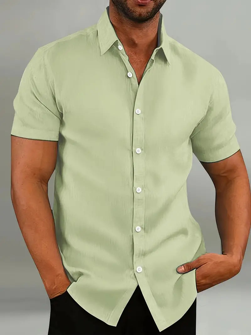Neil - Camisa Casual con Cuello Button-Down