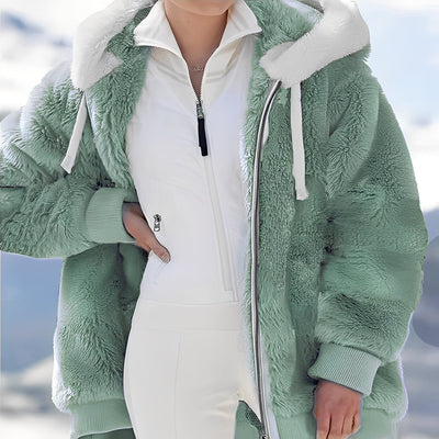 Rosaleen - Chaqueta de algodón con capucha para mujer, cálida y holgada