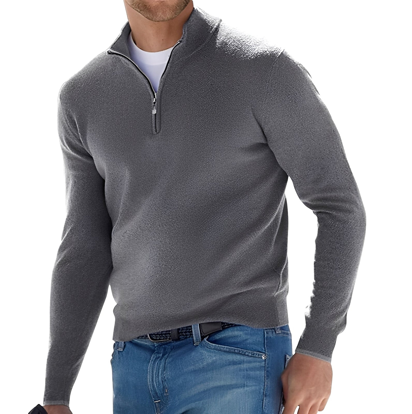 Nash - Jersey casual con cremallera para hombres