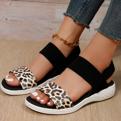 Jessika - Sandalias planas casuales de Flyknit para mujer