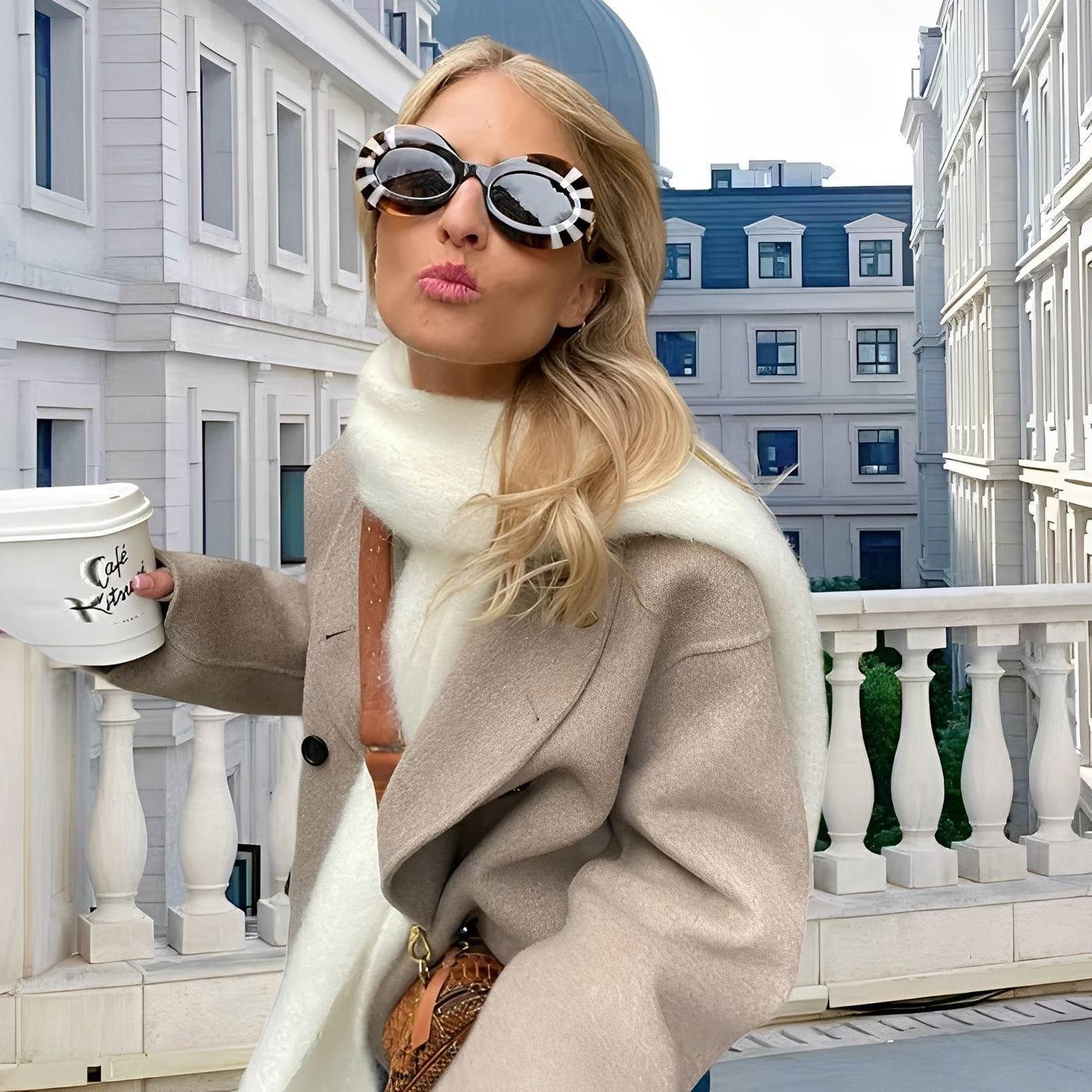 Eustacia - Chaqueta de doble botonadura suelta para mujeres
