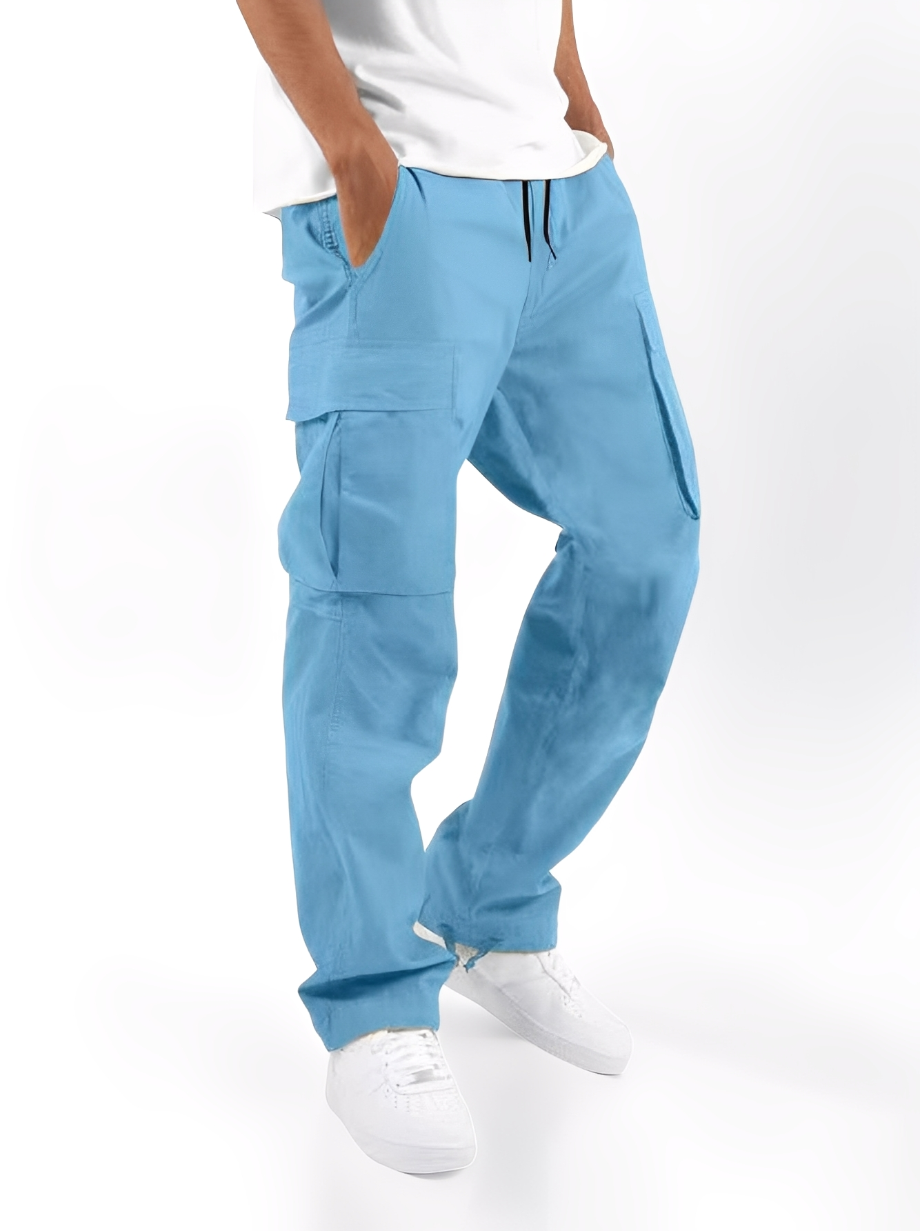 Cooper - Pantalones cargo casuales con cordón para hombres