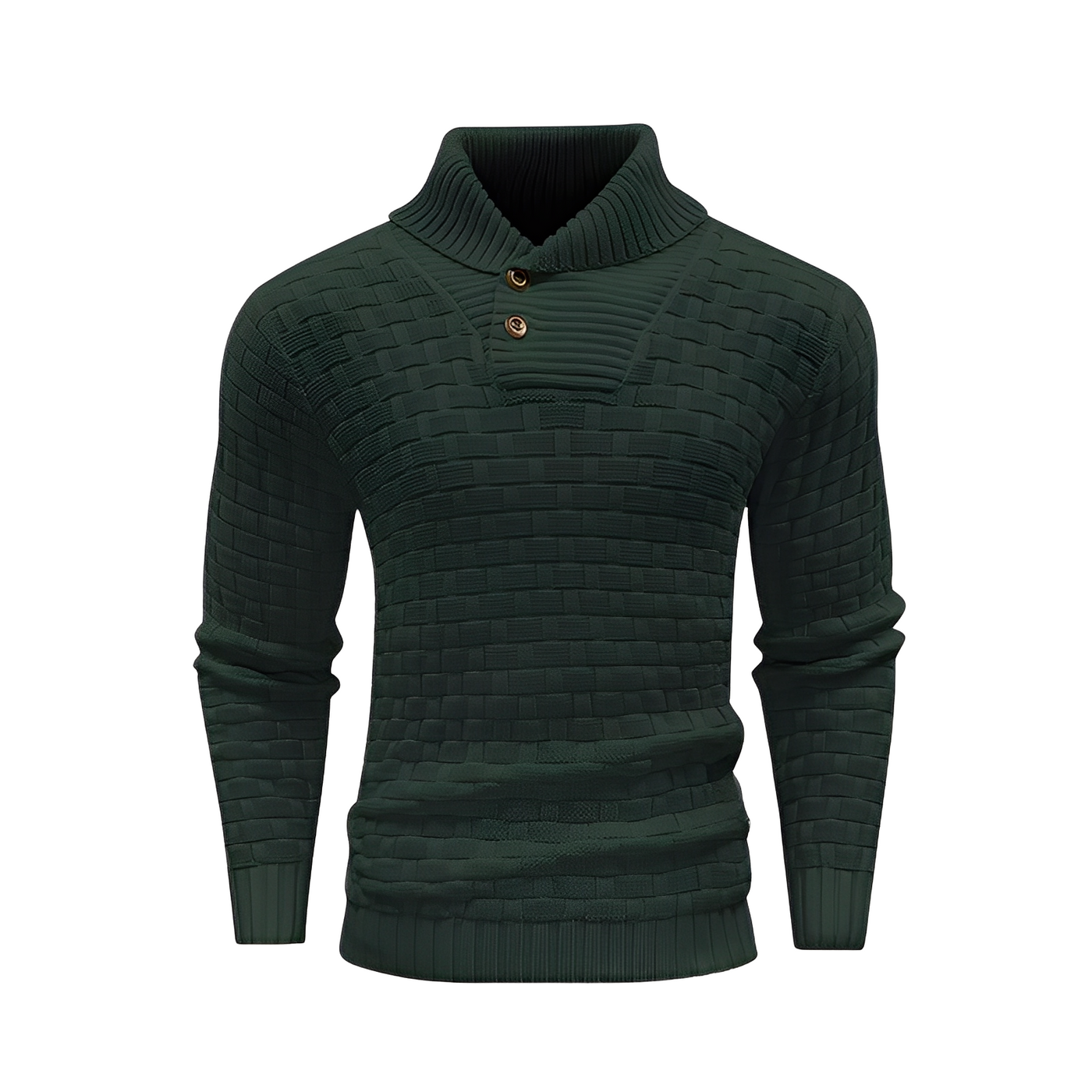 Branson - Suéter de punto casual con cuello alto para hombres