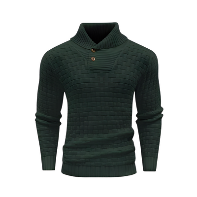 Branson - Suéter de punto casual con cuello alto para hombres