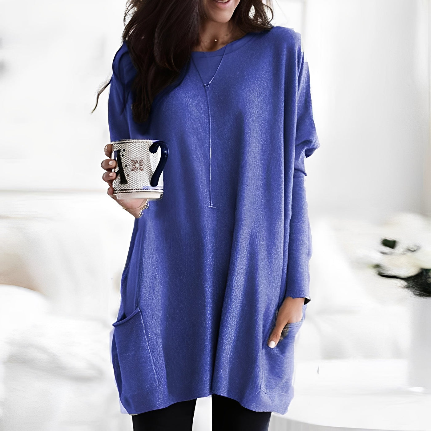 Cheyenne - Camiseta de manga larga holgada y casual para mujer