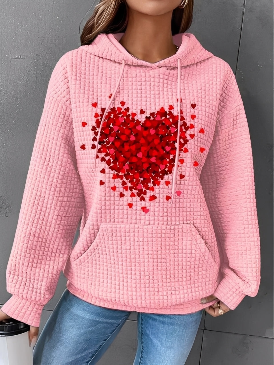 Berenice - Sudadera con capucha impresa y cálida para mujeres