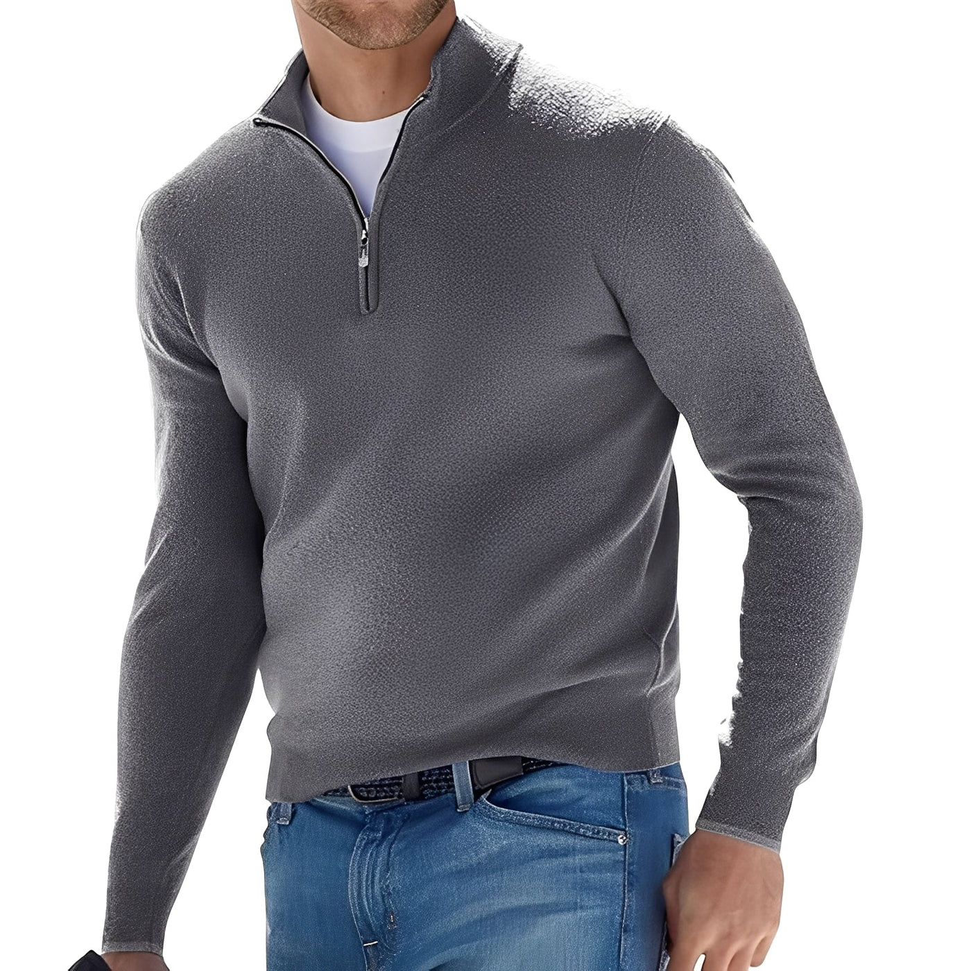 Fredric - Suéter Casual con Cierre para Hombres