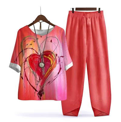 Racheal - Conjunto Floral Casual para Mujeres