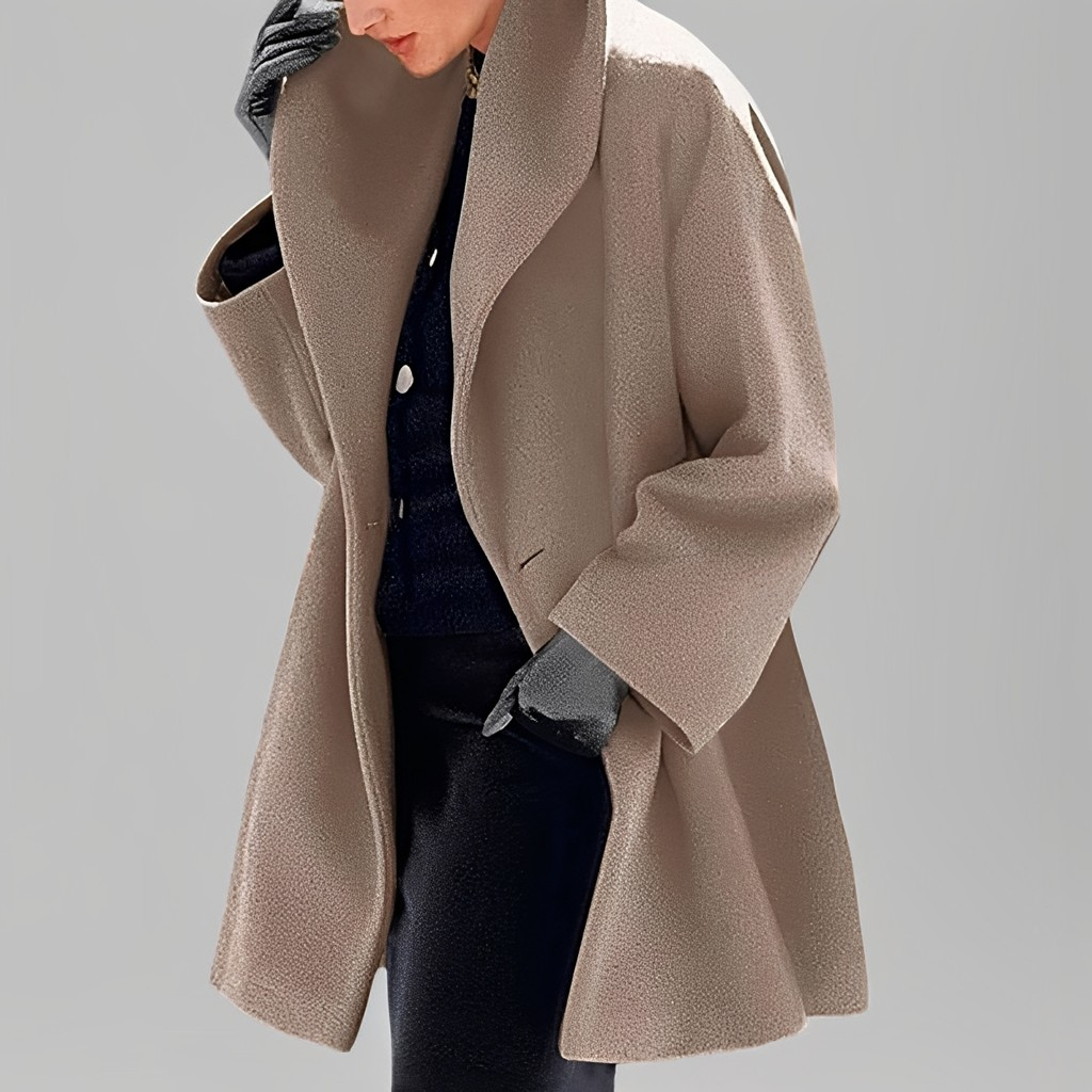 Natalia - Moderna chaqueta de lana holgada para mujeres