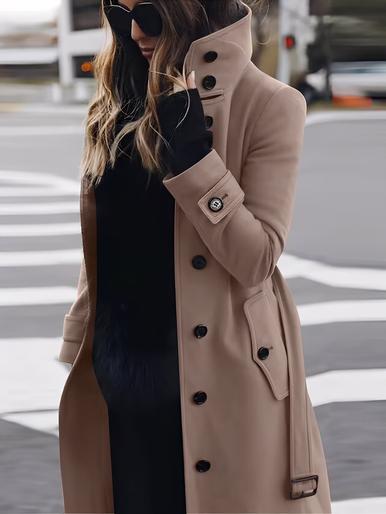 Mikaela - Elegante abrigo de lana ajustado para mujeres