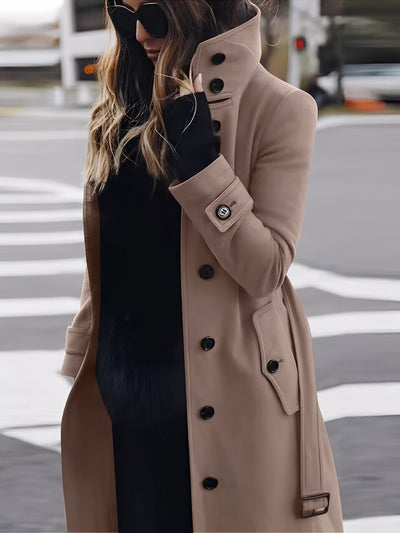 Mikaela - Elegante abrigo de lana ajustado para mujeres