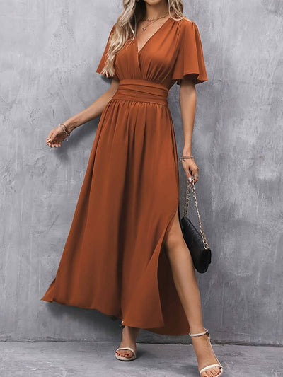 Juliette – Vestido con Cuello Volante y Cintura Plisada para Mujer