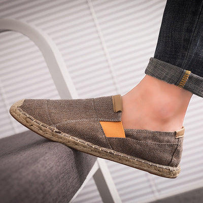 Bozz - Elegantes zapatos artesanales de lona y paja