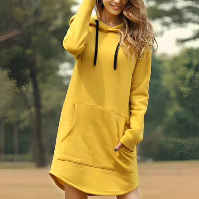 Glenna - Vestido con capucha de manga larga para mujeres