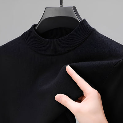 Davis - Suéter de cashmere casual con dobladillo para hombres