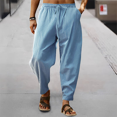 Jaxson - Ligeros Pantalones Cortos de Playa de Lino para Hombres