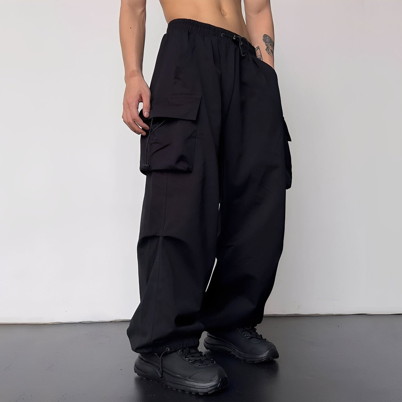 Kaleb - Elegante Pantalones Baggy Cargo para Hombres
