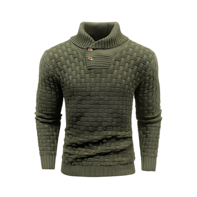 Branson - Suéter de punto casual con cuello alto para hombres