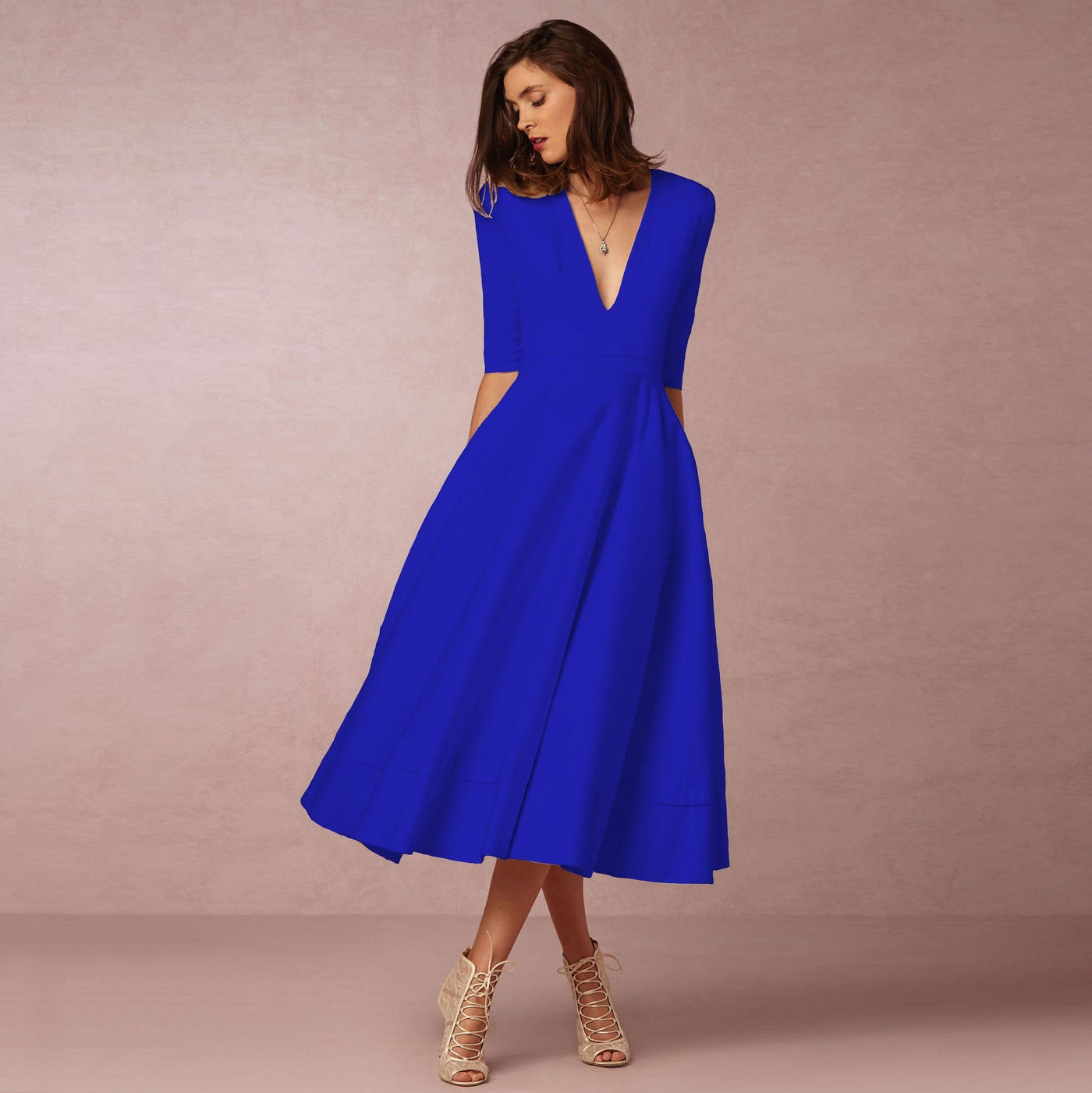 Sharise - Vestido Casual con Escote en V para Damas