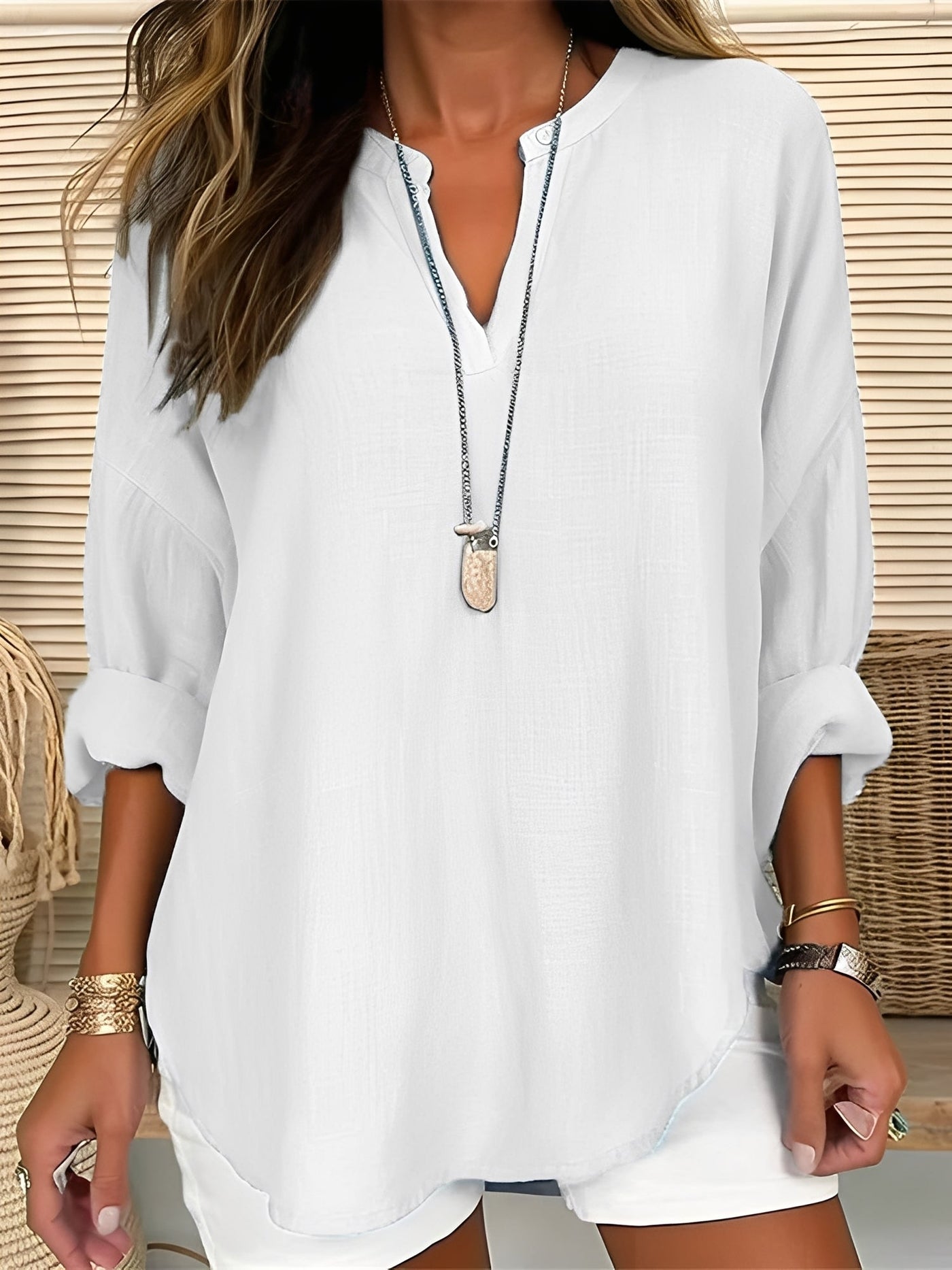 Joisse - Camiseta casual holgada para mujer