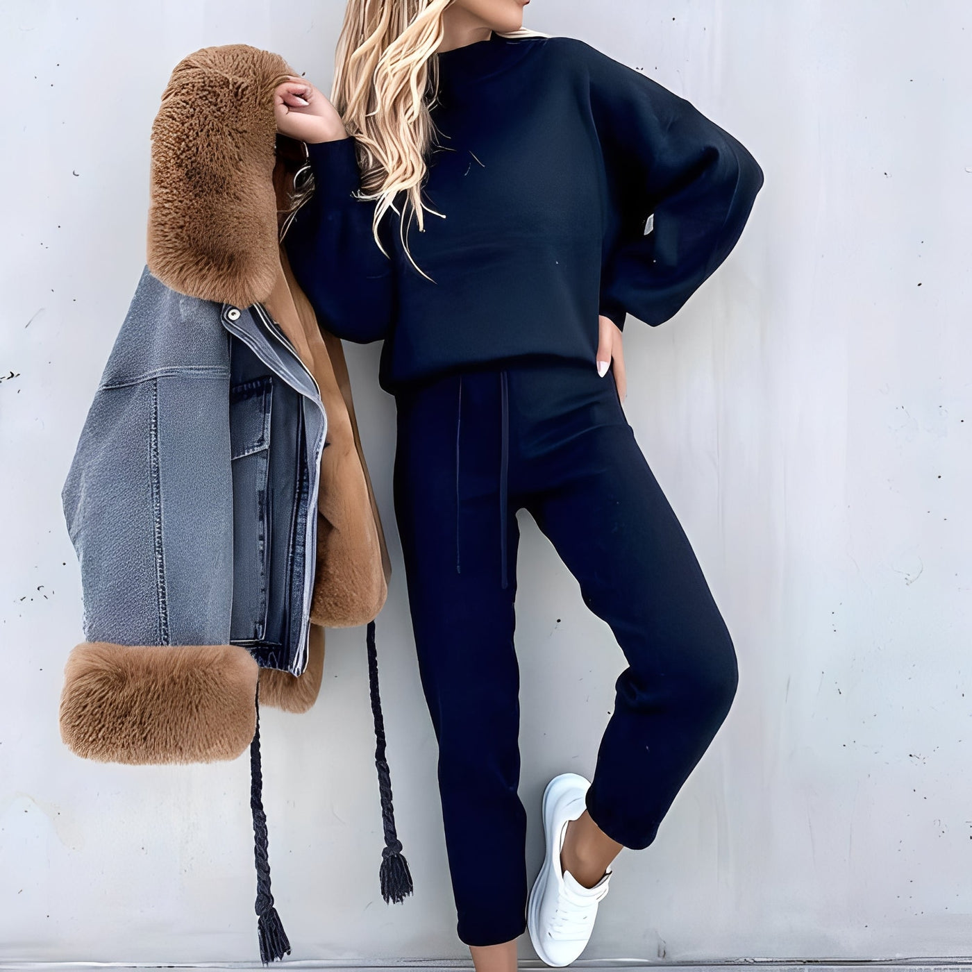 Quincey - Conjunto de chándal suave y casual para mujeres