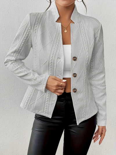 Lorraine - Casual abrigo de traje de una sola fila para mujeres