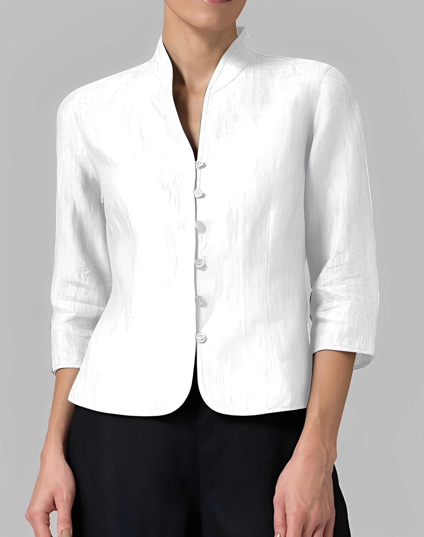 Lolicia - Blusa Casual con Mangas Tres Cuartos para Mujer