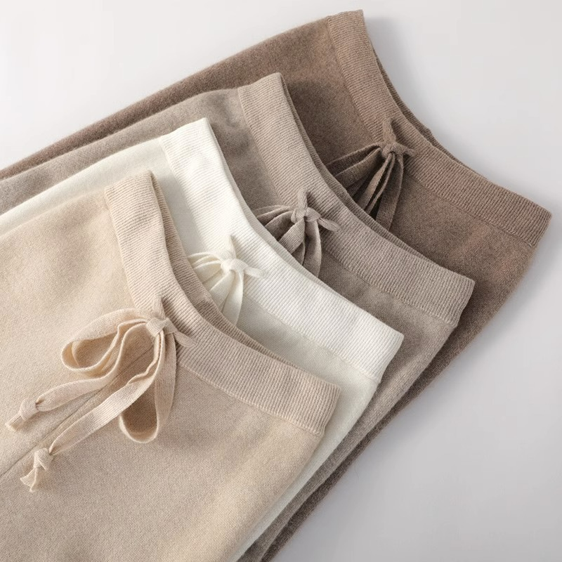 Camille - Pantalón de Invierno de Punto con Piernas Anchas