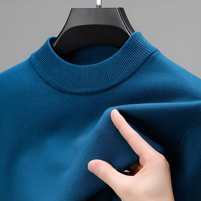 Davis - Suéter de cashmere casual con dobladillo para hombres