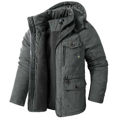 Graysen - Chaqueta gruesa y cálida con capucha para hombres
