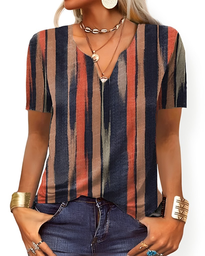 Charlee - Blusa Boho Holgada con Cuello en V para Mujeres