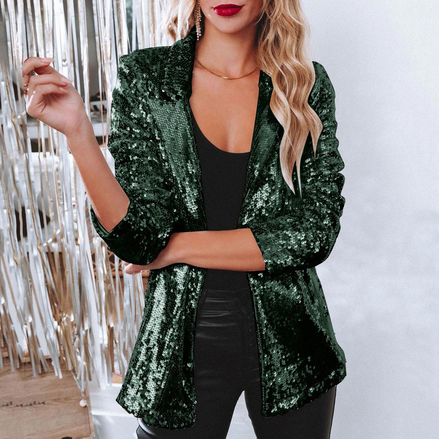 Miranda - Blazer Brillante de Lentejuelas para Mujer