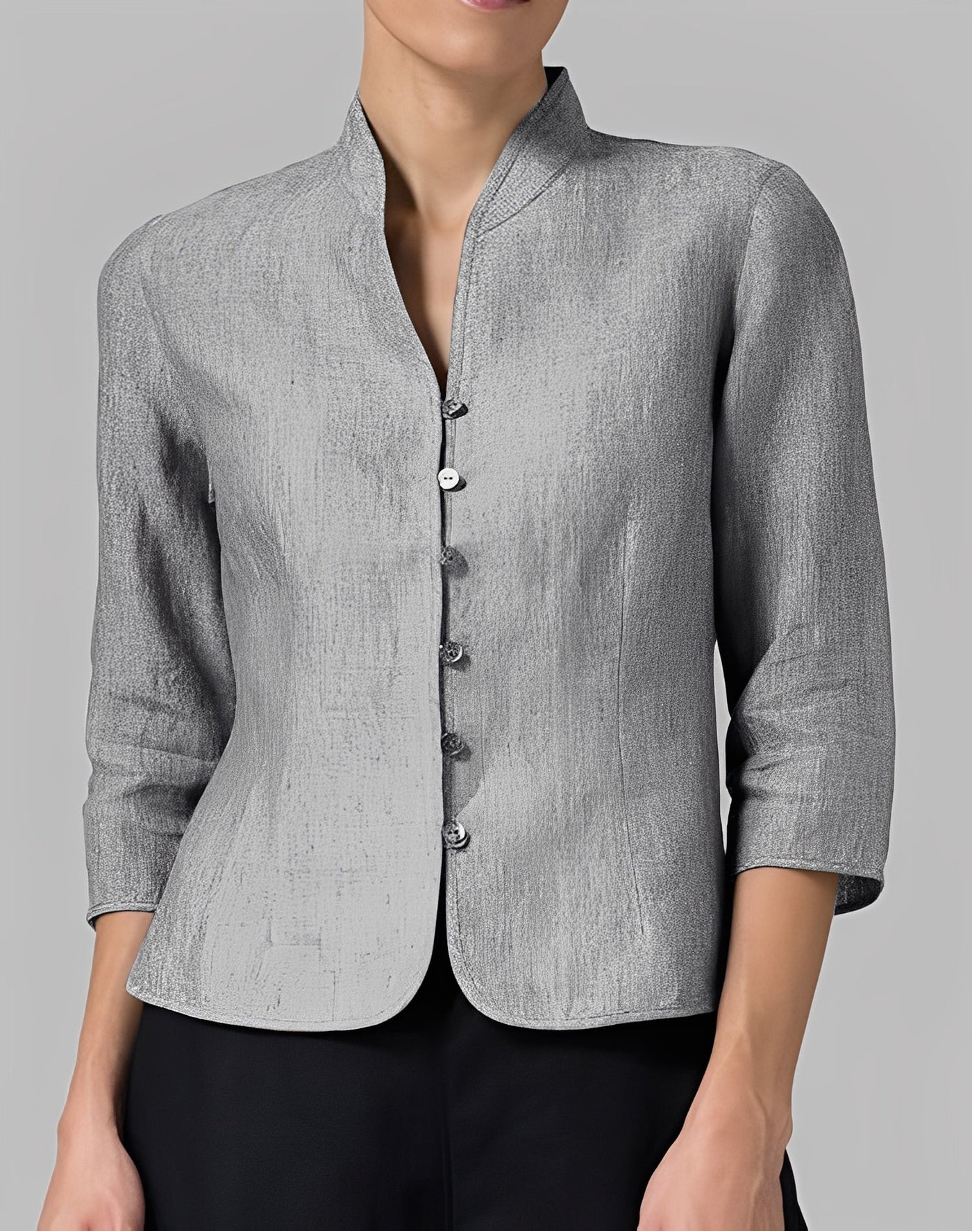 Lolicia - Blusa Casual con Mangas Tres Cuartos para Mujer