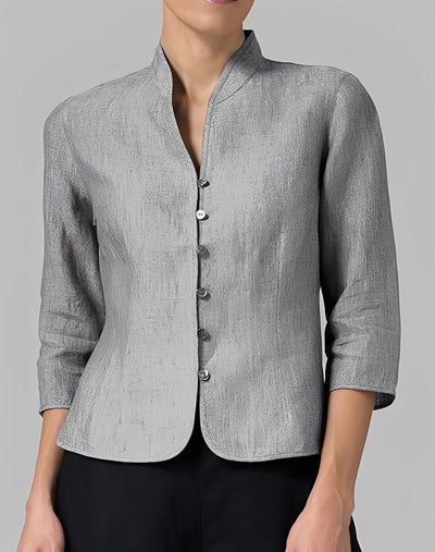Lolicia - Blusa Casual con Mangas Tres Cuartos para Mujer