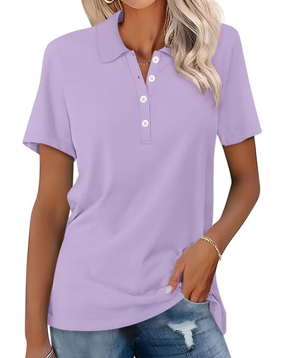 Stella - Polo de ajuste slim casual para mujer