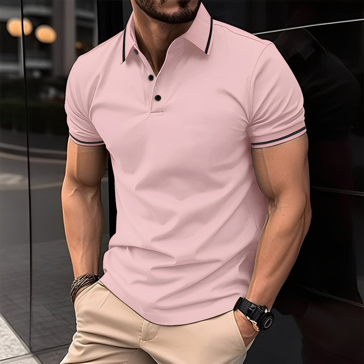 Mervyn - Camiseta polo deportiva de manga corta casual para hombres