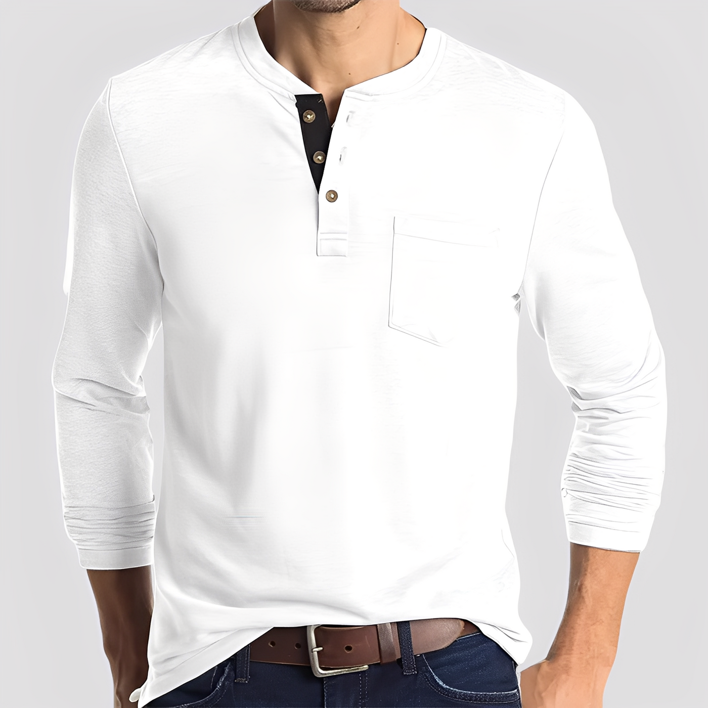 Dashiell - Camisa Casual de Manga Larga para Hombres