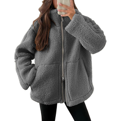 Evangelina - Cómoda chaqueta de teddy de lana para mujeres