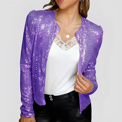 Shannen - Elegante Blazer con Brillo para Mujeres