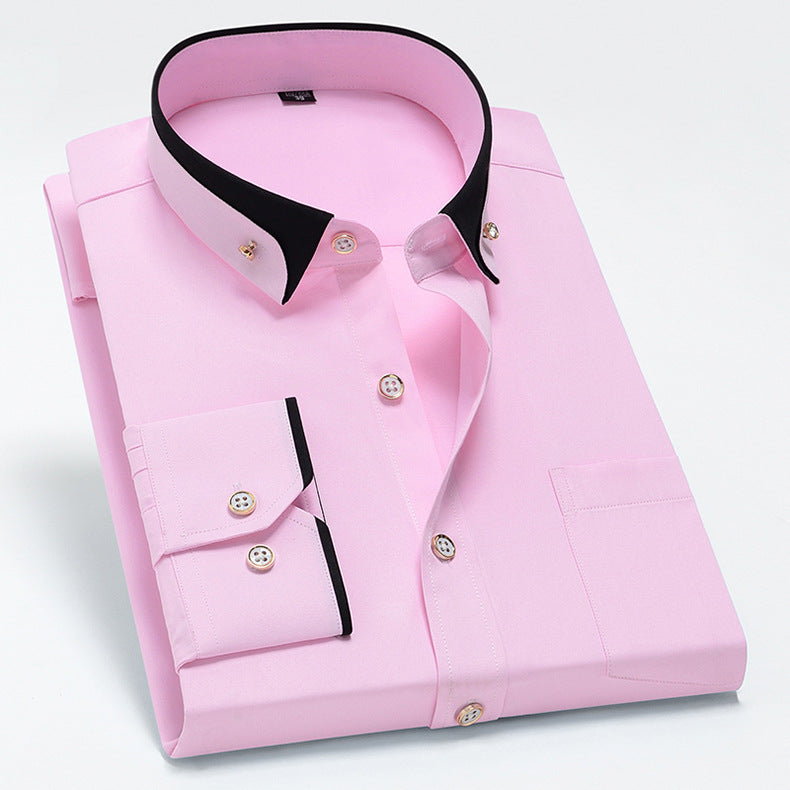 Tanner - Camisa casual de manga larga con bolsillo para hombres