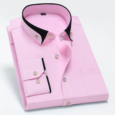Tanner - Camisa casual de manga larga con bolsillo para hombres