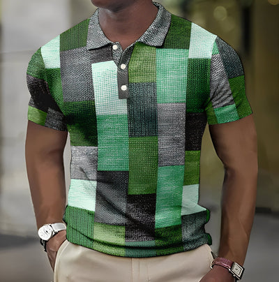 Reginald - Elegante camiseta polo multicolor para hombres