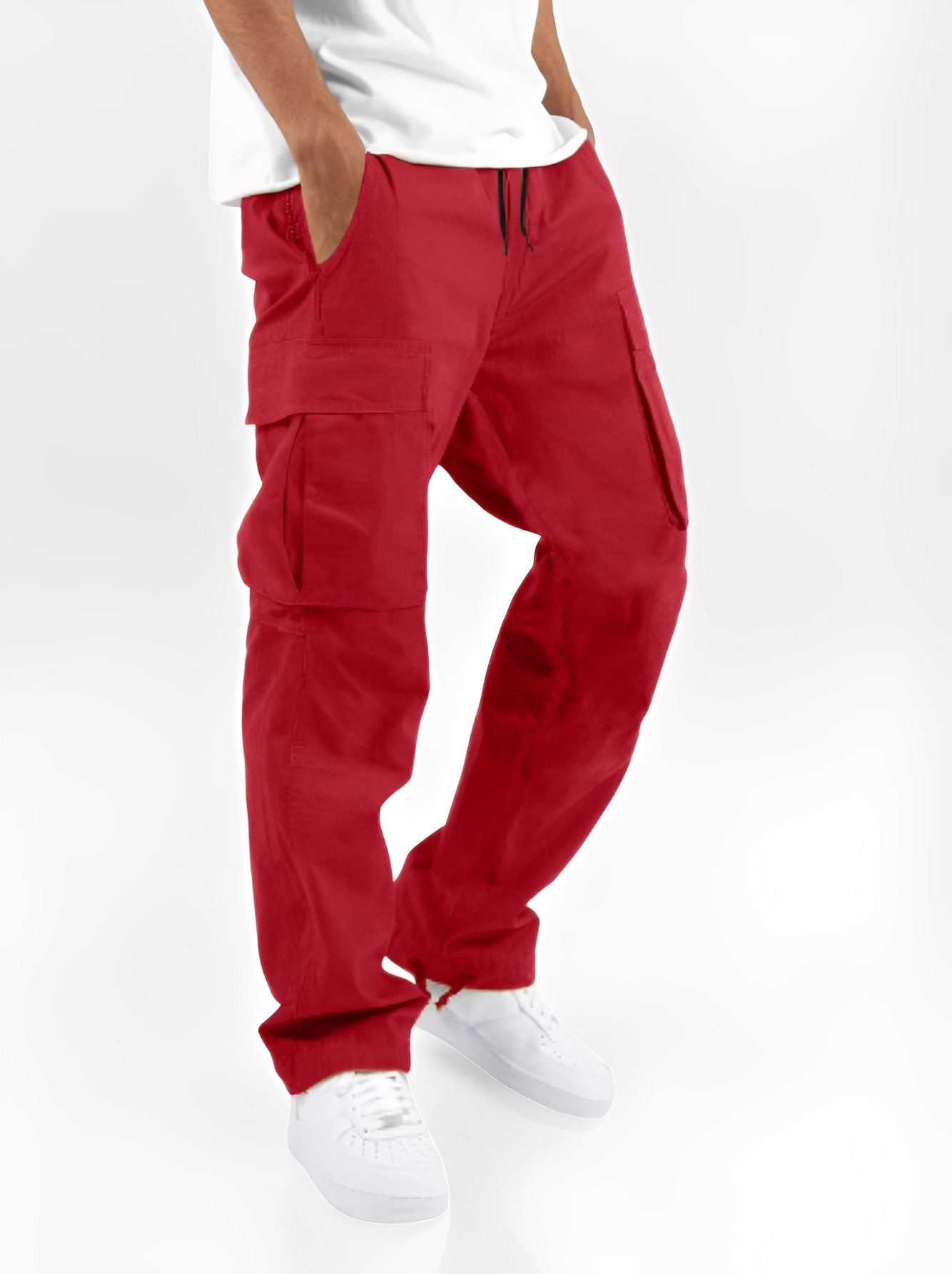 Cooper - Pantalones cargo casuales con cordón para hombres