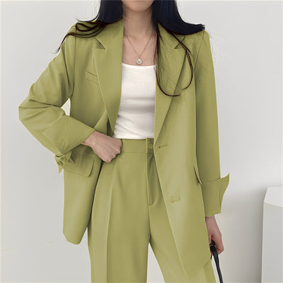 Alethea - Elegante conjunto de blazer suelto y pantalón para mujeres